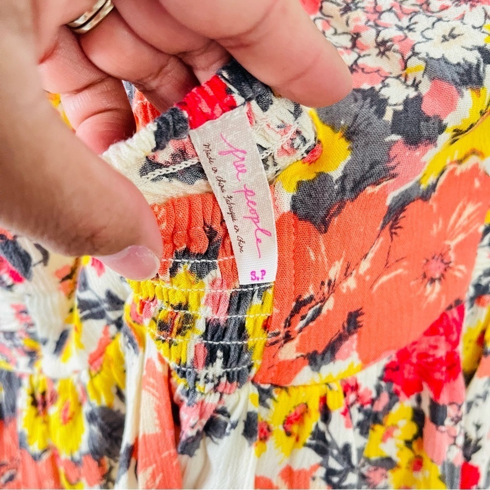 Free People Floral Camisole in Orange and Yellow - Picture 8 of 8